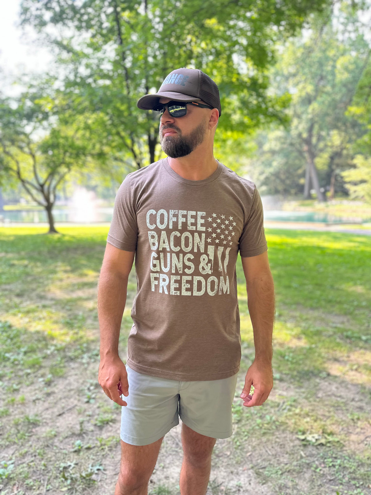 Coffee Bacon Guns Freedom Tee